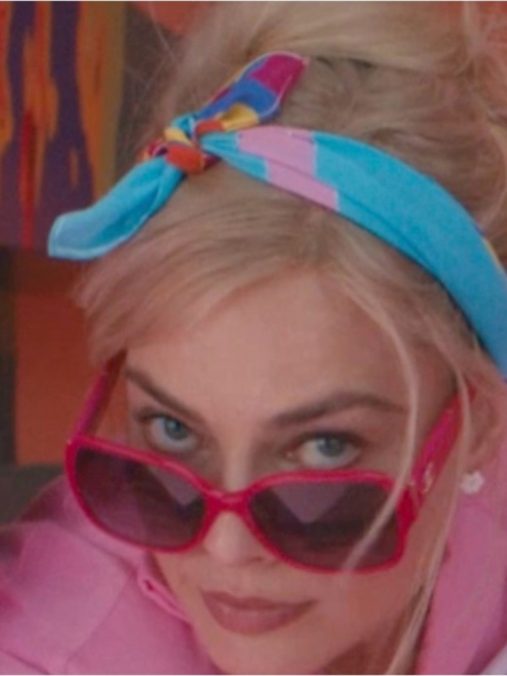 Chanel pink oversized sunglasses